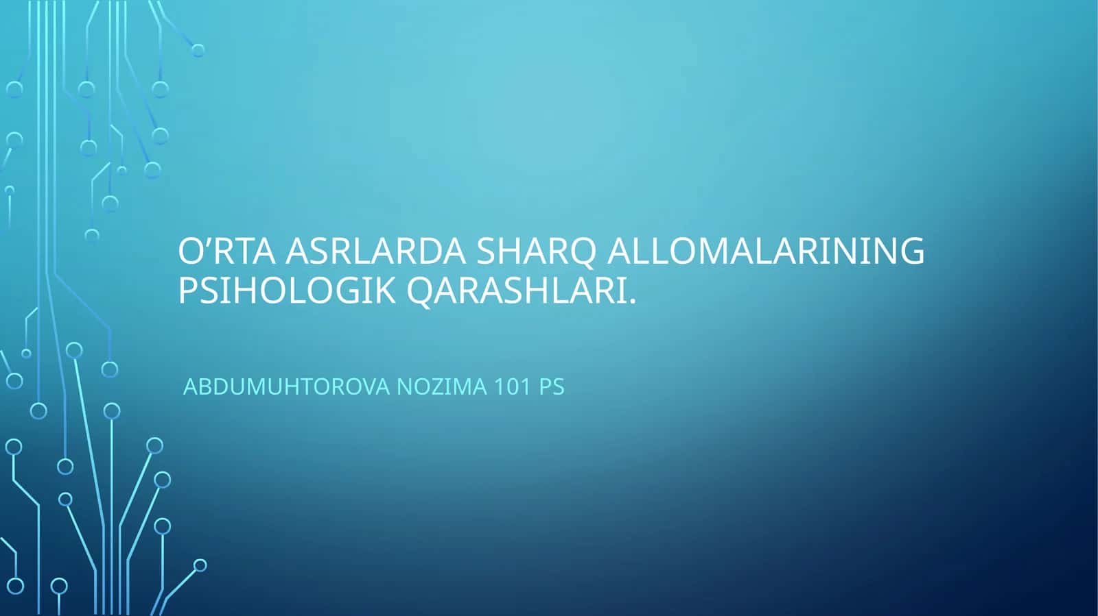 Abdumuhtorova Nozima