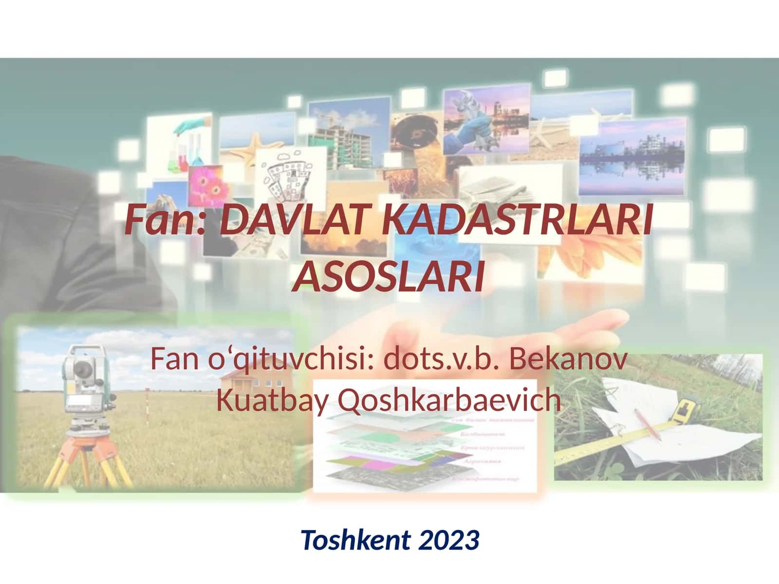 DAVLAT KADASTRLARI ASOSLARI