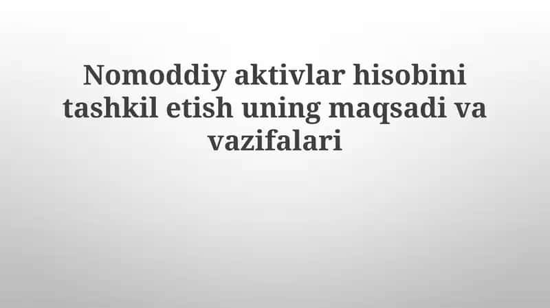 Nomoddiy aktivlar hisobi tashkiloti