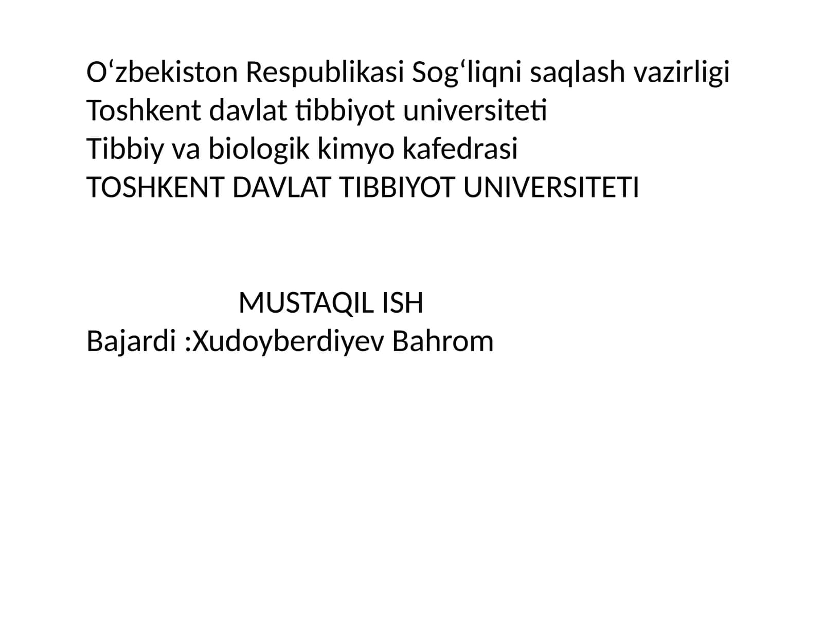 Oʻzbekistonda transplantatsiyaning etik-huquqiy jihatlari