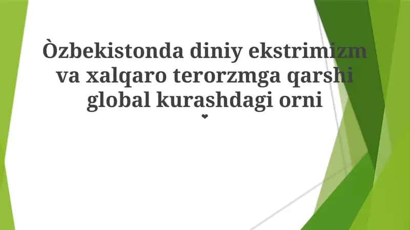 O'zbekistonning diniy ekstremizmga qarshi milliy strategiyasi (2017)