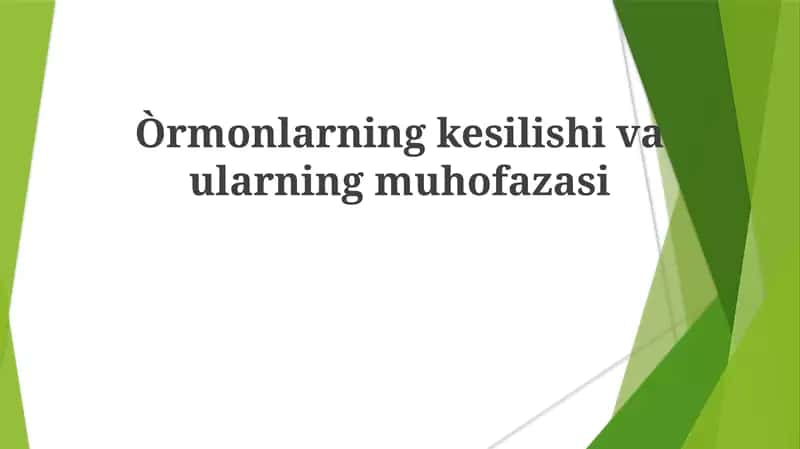 Daraxt kesish: Usullari, Qonunchilik va Atrof-muhitga Ta'siri