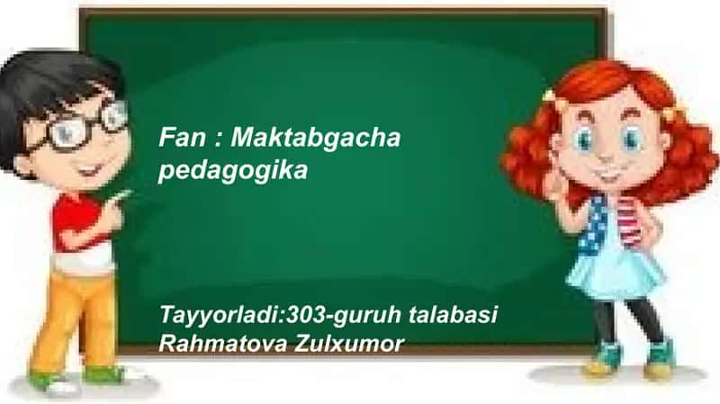 Maktabgacha pedagogika