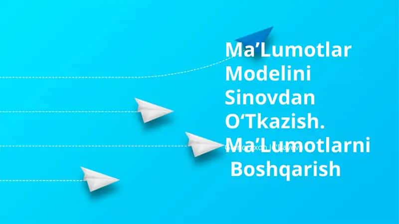 MaʼLumotlar Modelini Sinovdan OʻTkazish