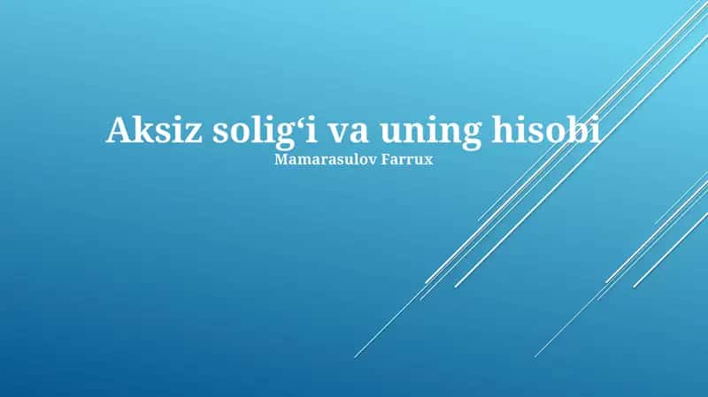 Aksiz solig'i