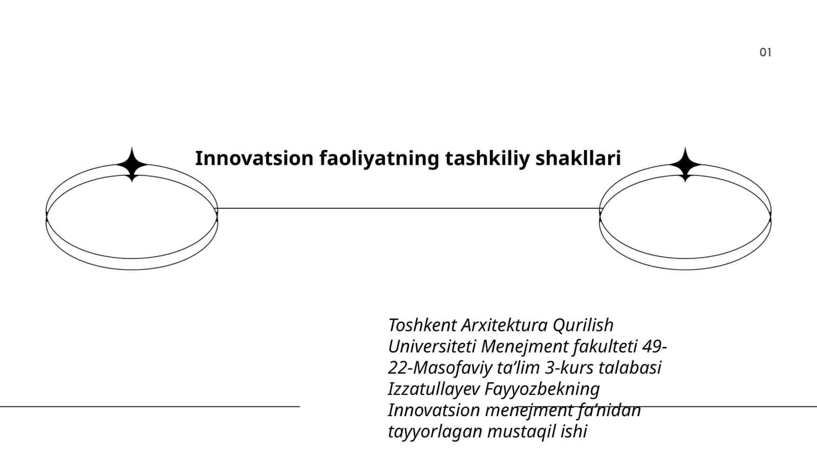 Innovatsion faoliyatning tashkiliy shakllari