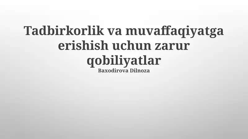 Bozor tahlili va imkoniyatlarni aniqlash