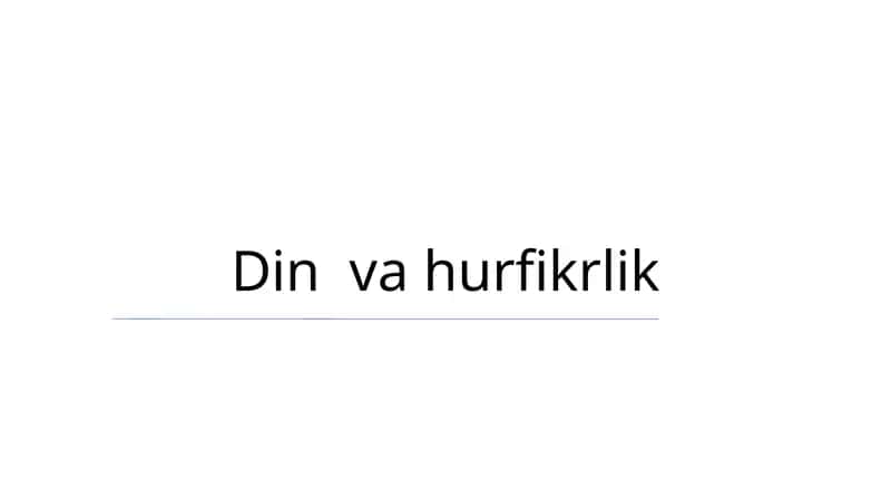 Din va hurfikrlik