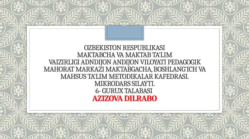 Tarbiya fanidan darslik va qo'lanmalar milliy va umuminsoniy qadiryatlarning aks etishi