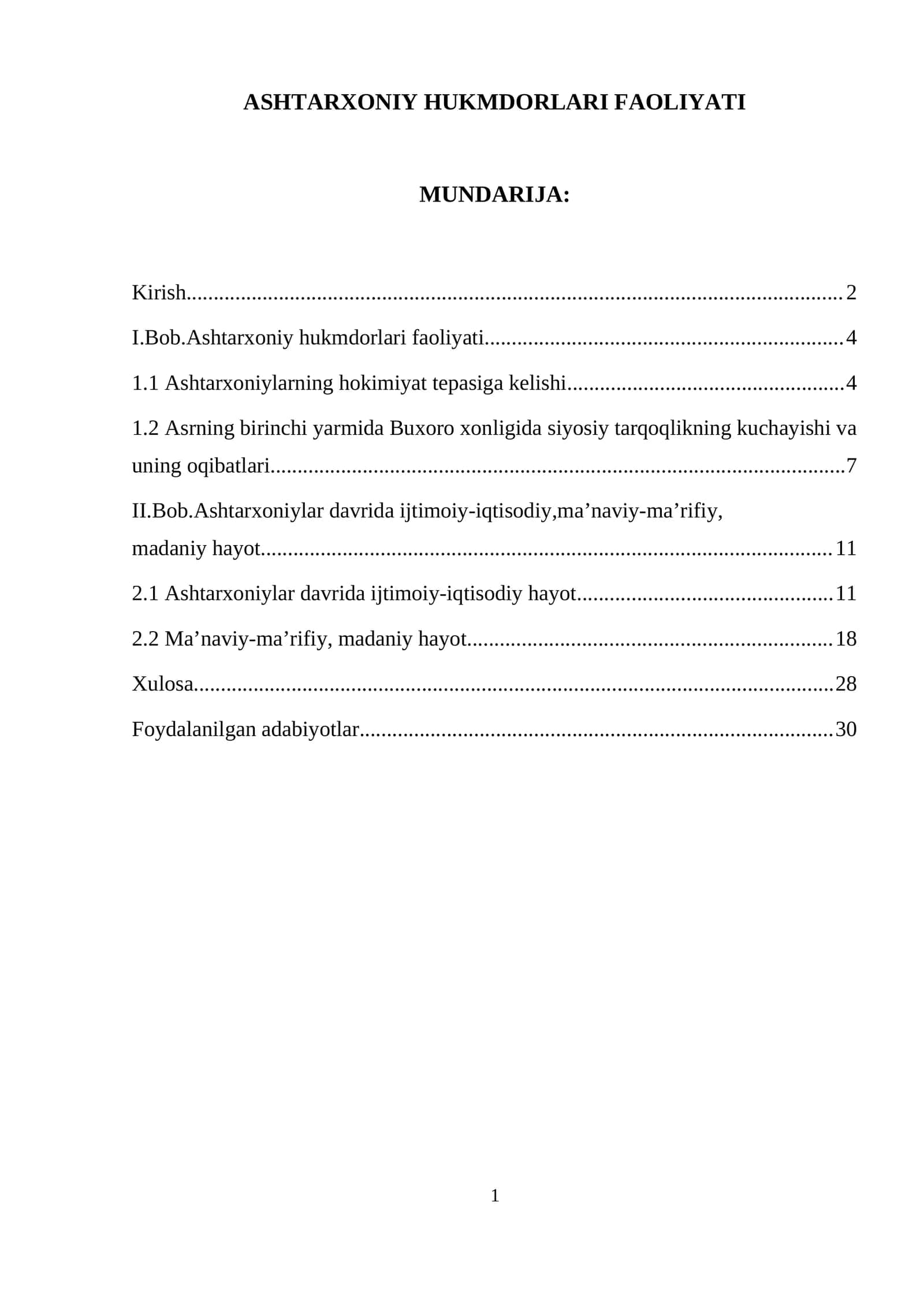 ASHTARXONIY HUKMDORLARI FAOLIYATI