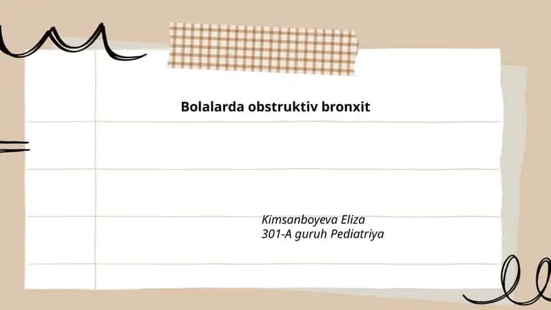 Bolalarda obstruktiv bronxit