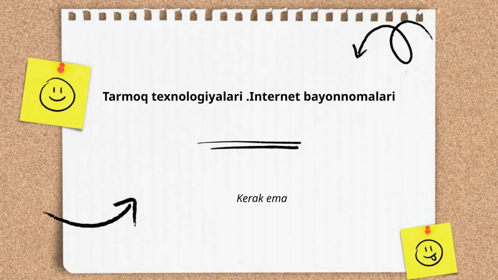 Tarmoq texnologiyalari.Internet bayonnomalari