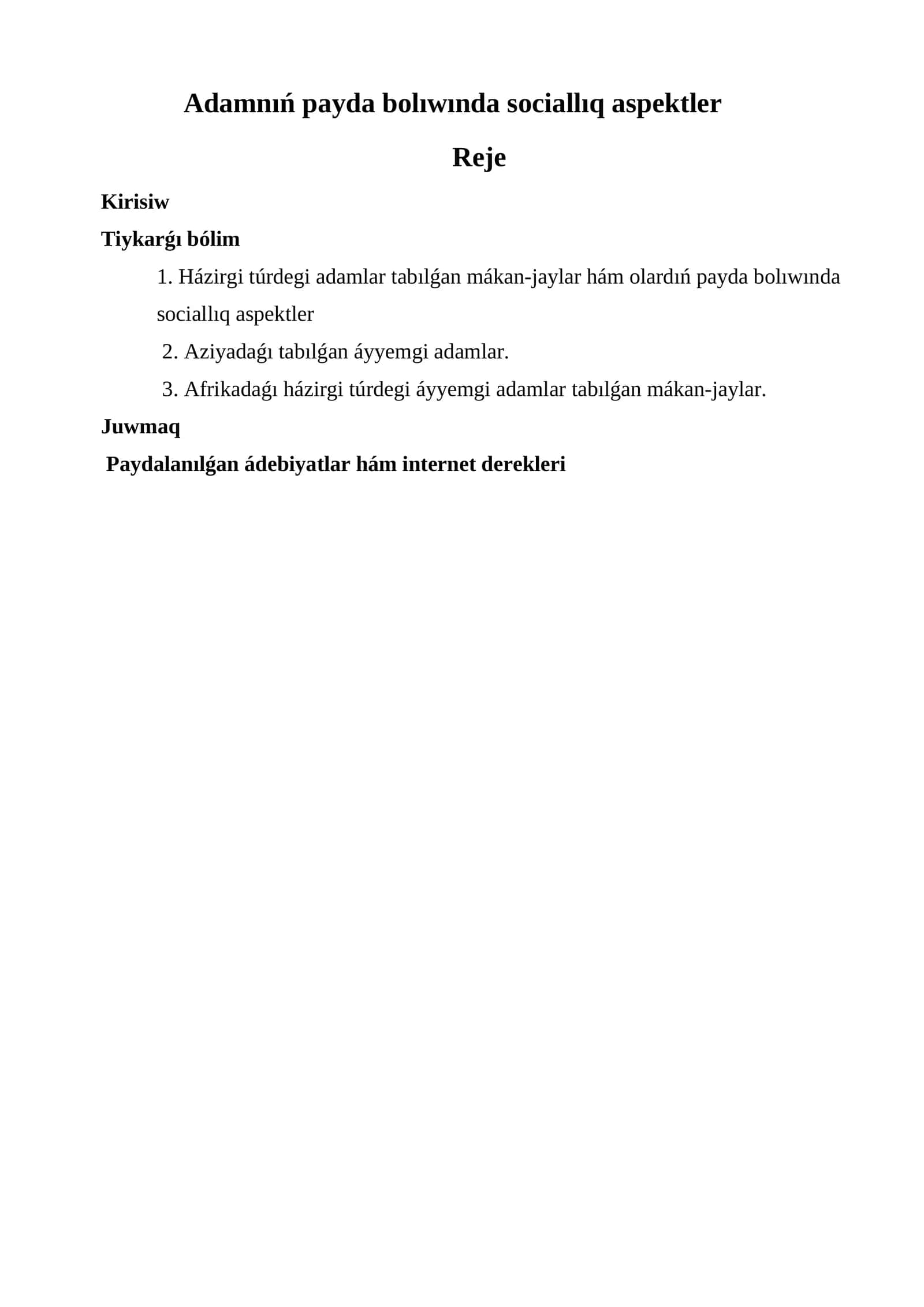 Sociallık aspektler