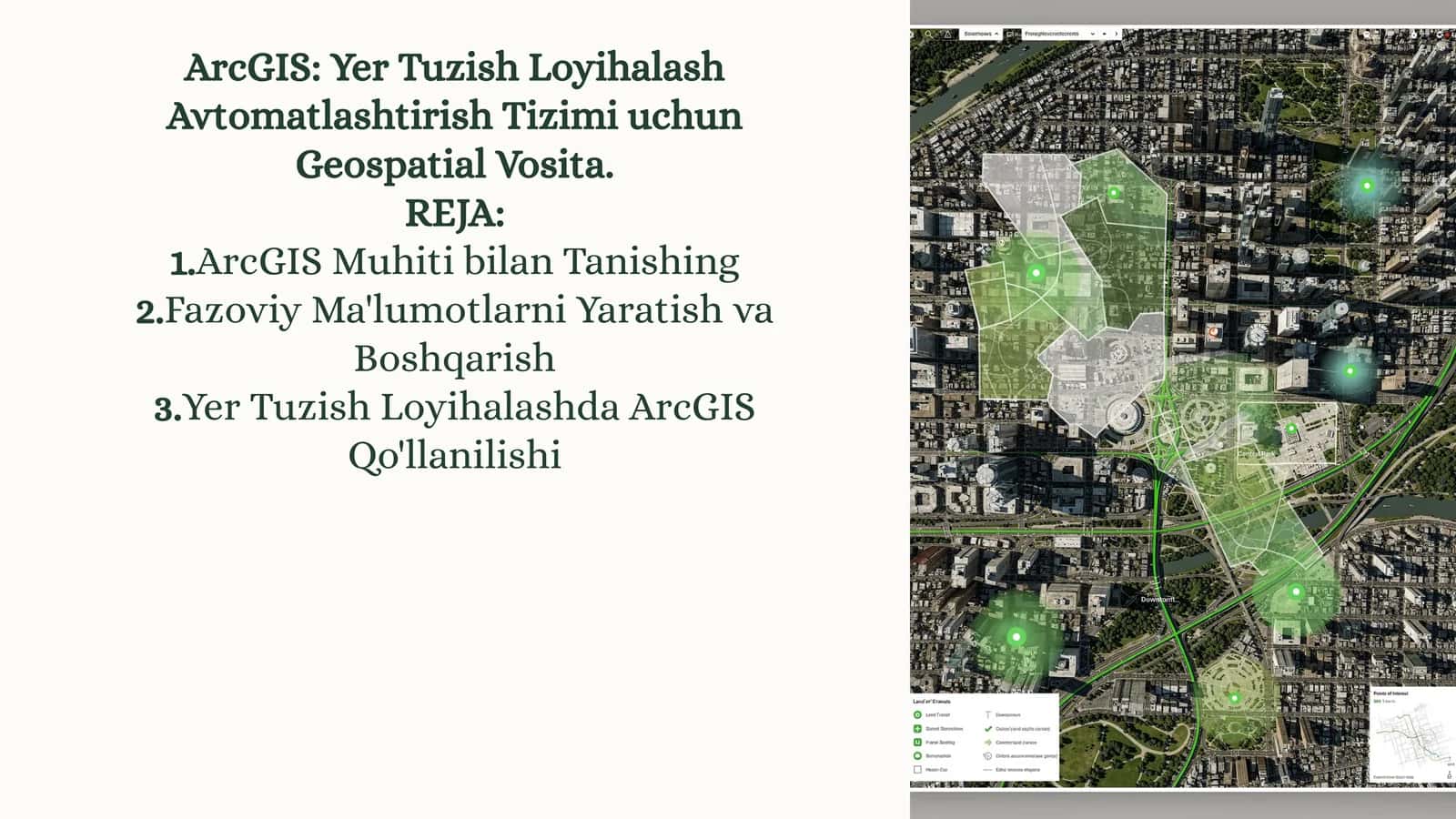 ArcGIS: Yer Tuzish Loyihalash Avtomatlashtirish Tizimi