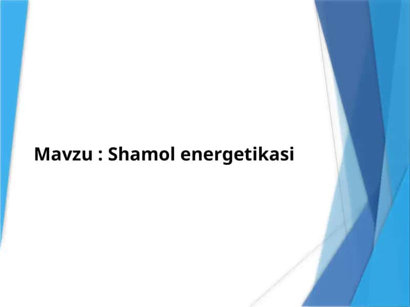 Shamol energetikasi