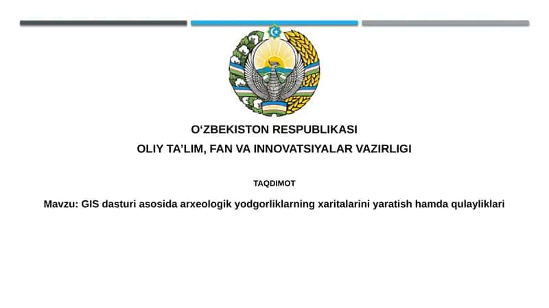 Arxeologik joy xaritalarini yaratish