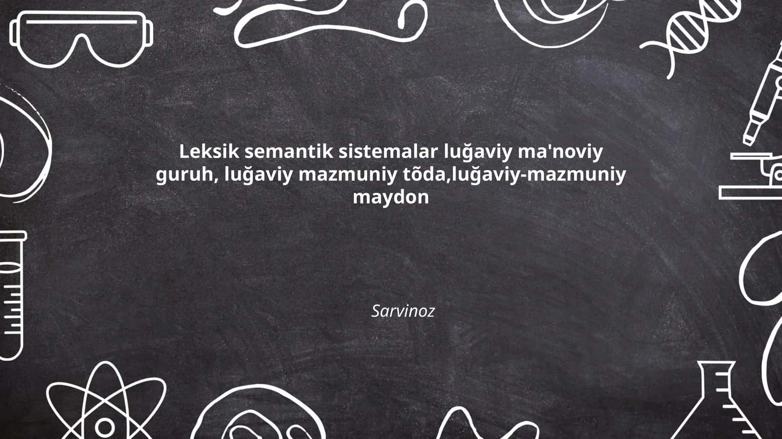 Leksik-semantik sistemalar