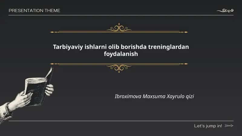Treninglar yordamida talabalarda o'z-o'zini rivojlantirish