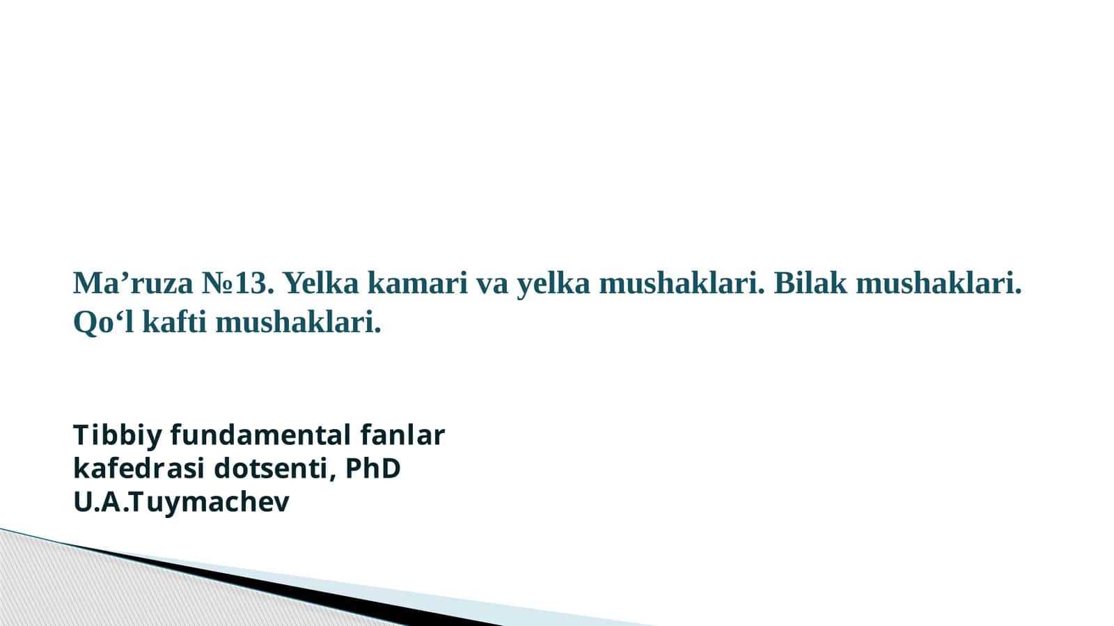 Yelkakamari va yelka mushaklari