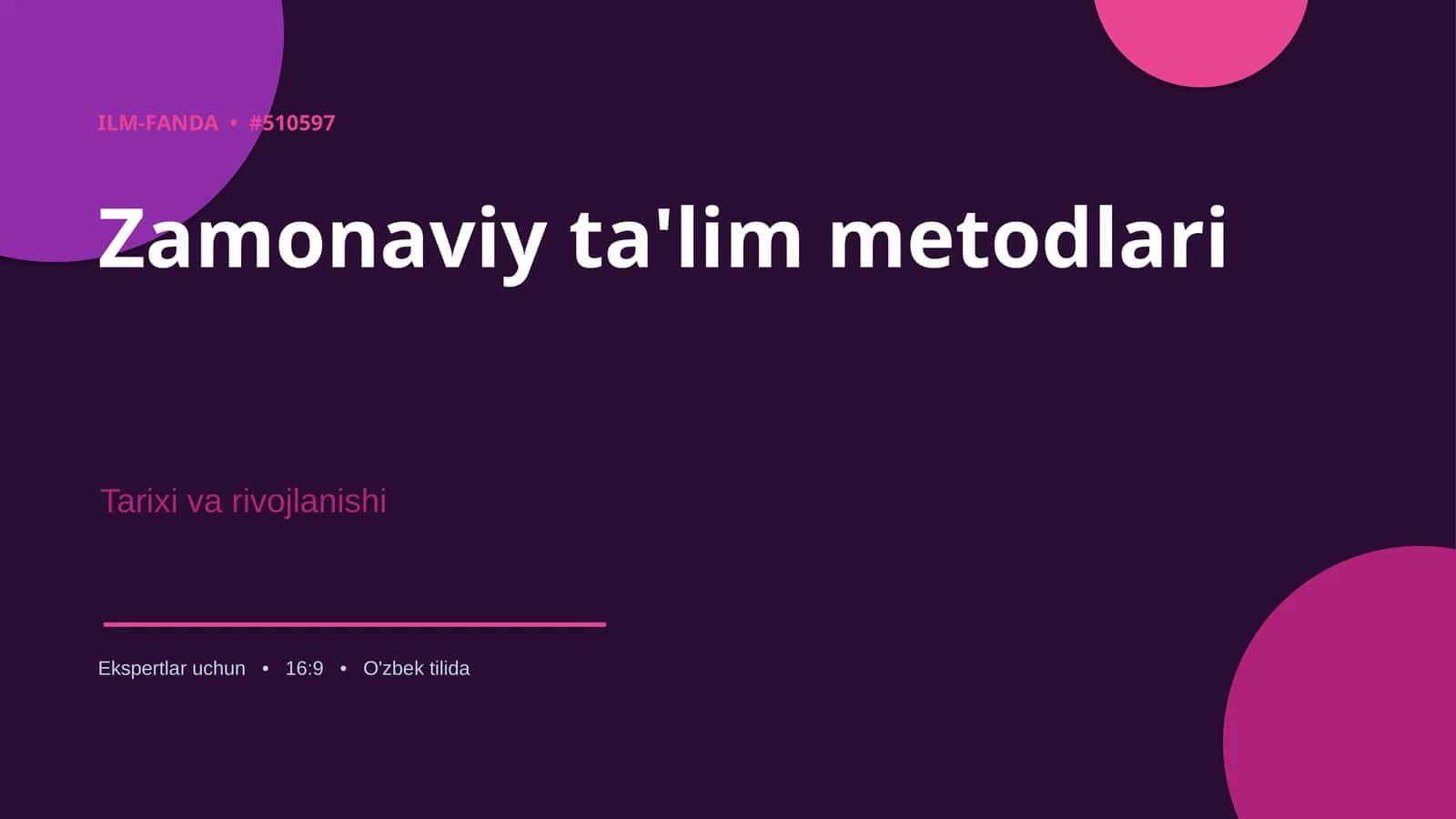 Zamonaviy ta'lim metodlari Tarixi va rivojlanishi
