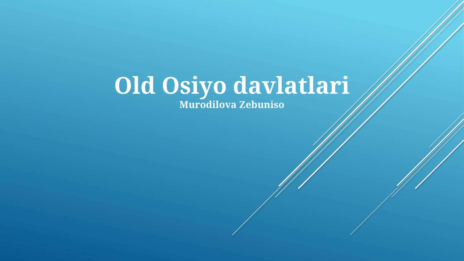 Qadimiy Markaziy Osiyo davlatlari