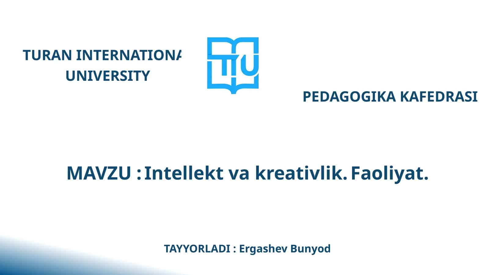 Intellekt va kreativlik