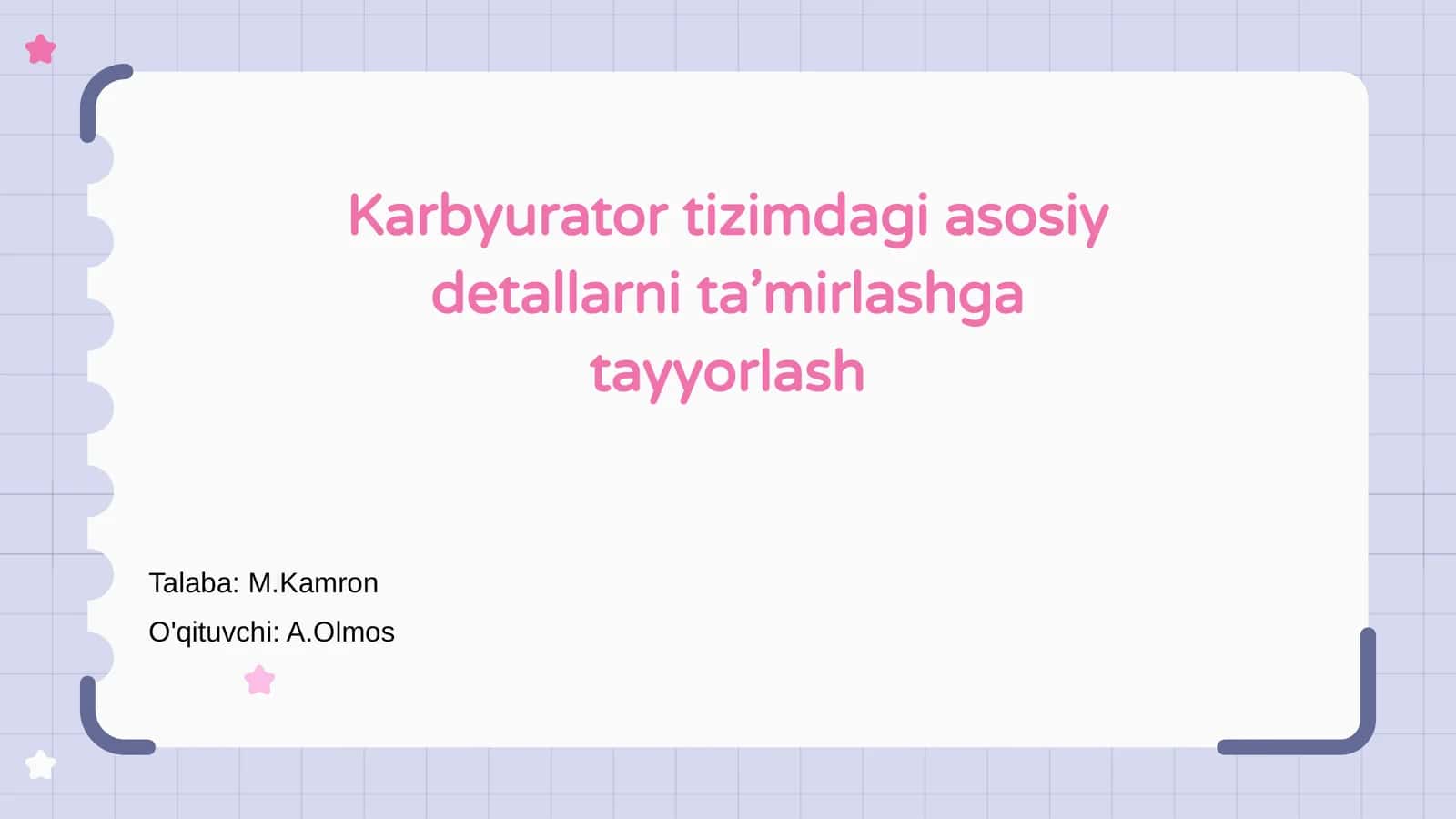 Karbyurator tizimdagi asosiy detallarni ta’mirlashga tayyorlash