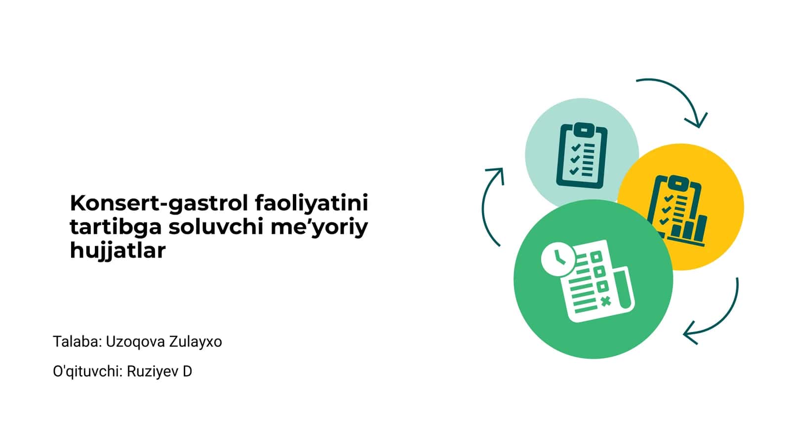 Konsert-gastrol faoliyatini tartibga soluvchi meʼyoriy hujjatlar