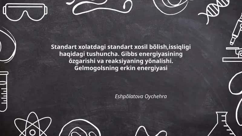 Standart xosil bõlish, issiqligi haqidagi tushuncha