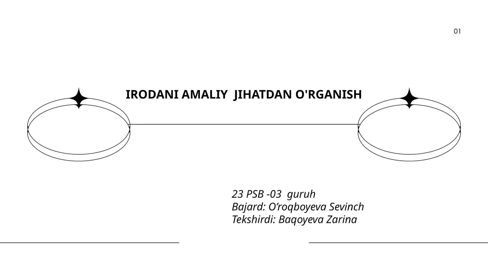 IRODANI AMALIY JIHATDAN O'RGANISH