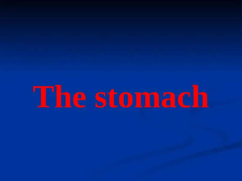 The stomach