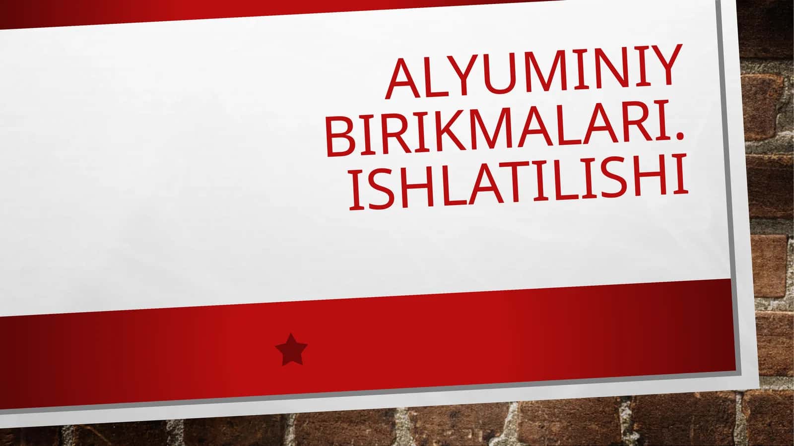 Alyuminiy birikmalarining ishlatilishi