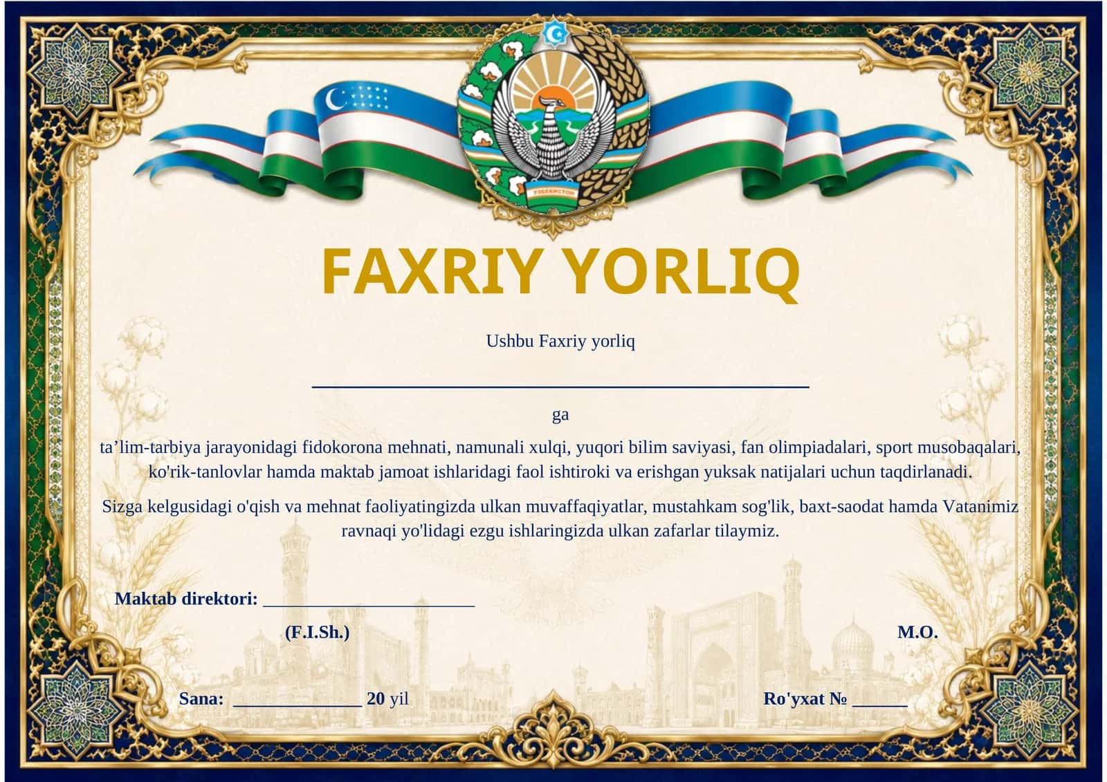 FAXRIY YORLIQ