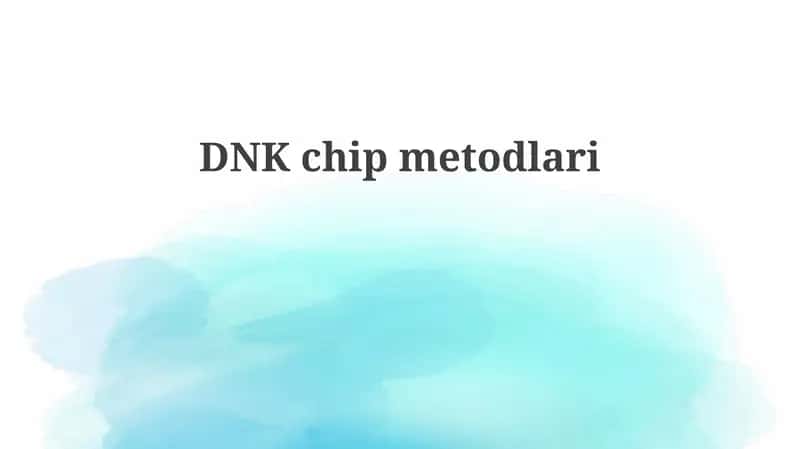 DNK chipmetodlari