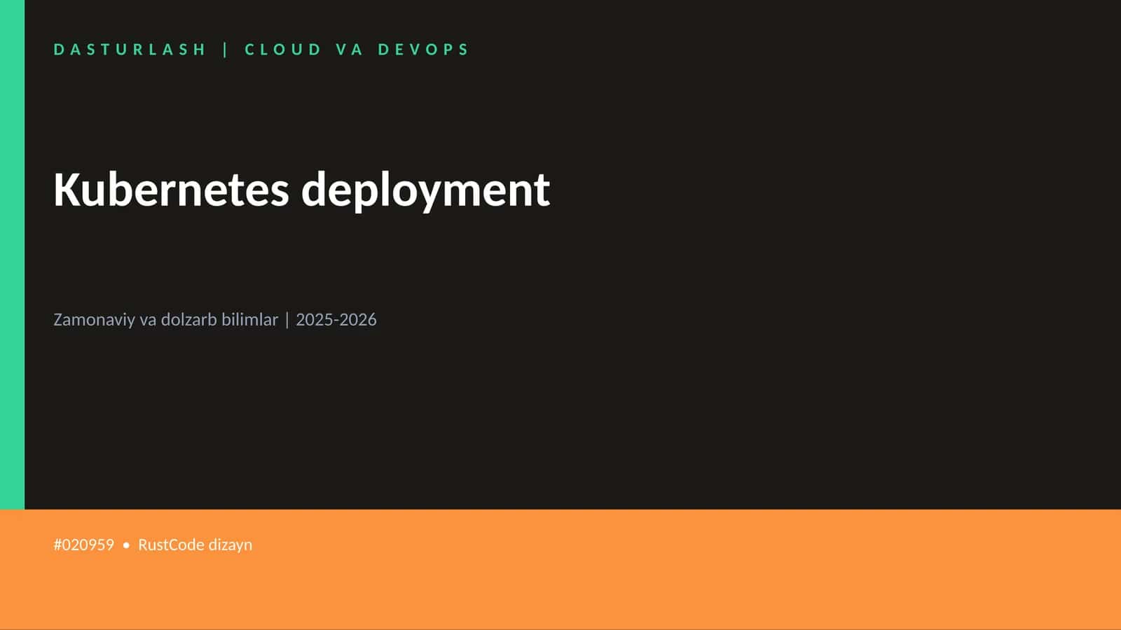 Kubernetes deployment
