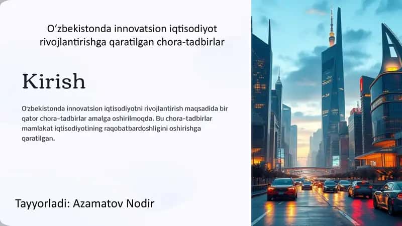 Innovatsiya tushunchasi va uning ahamiyati