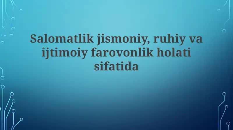 Ruhiy Salomatlik
