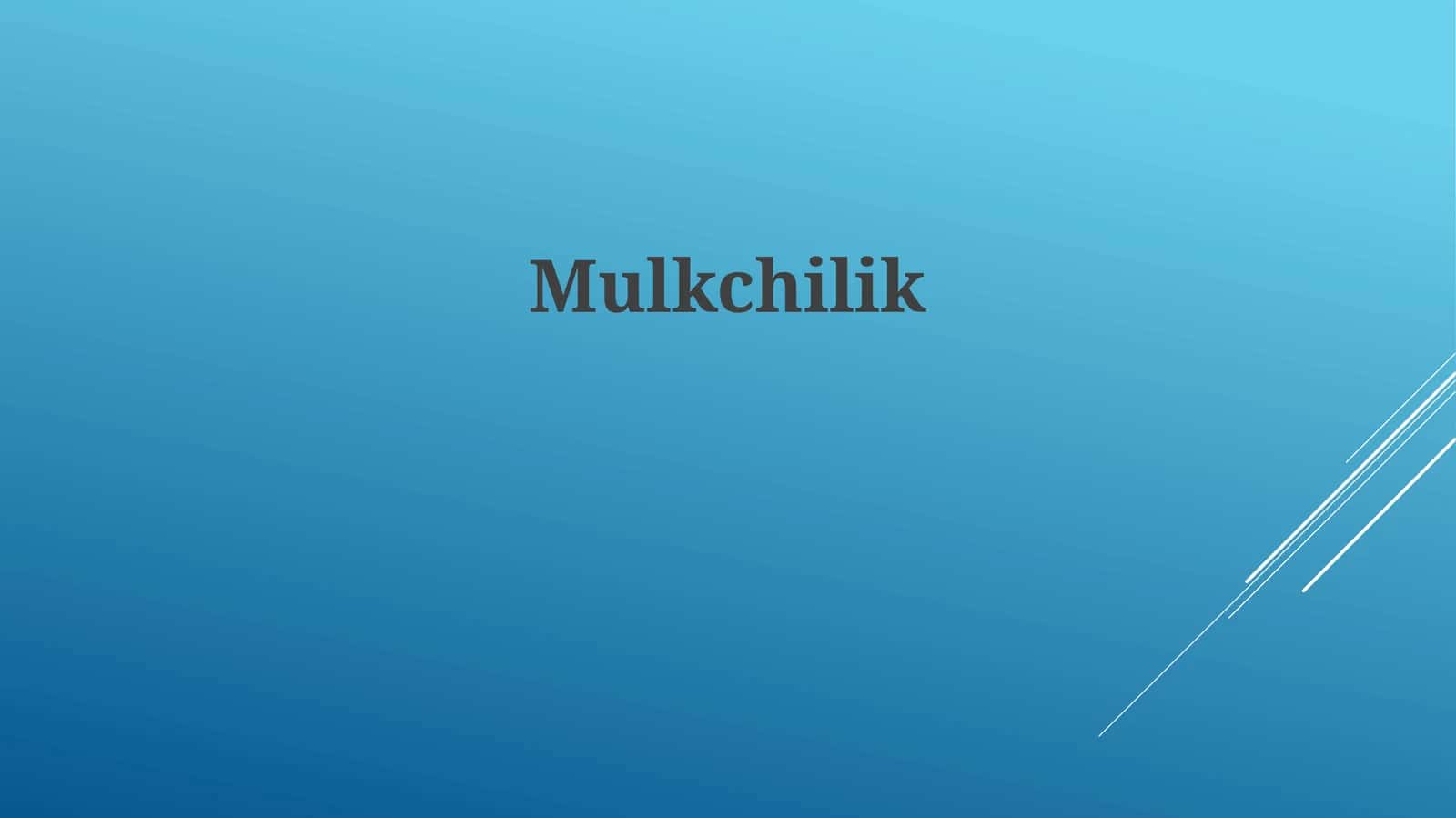 Mulkchilik