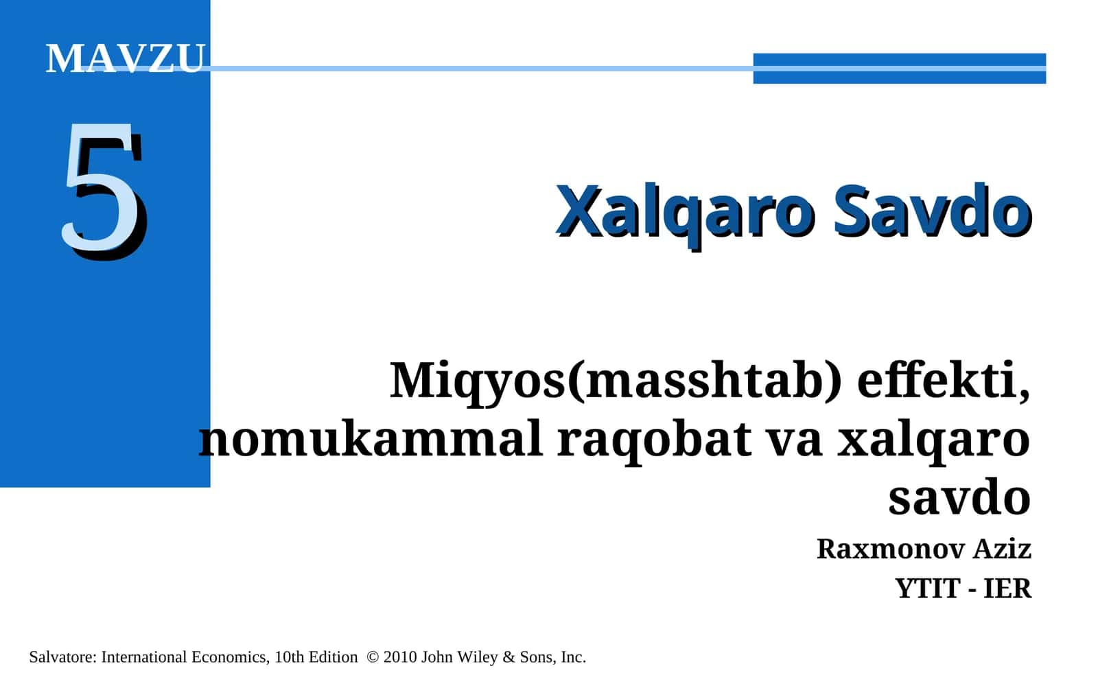 Xalqaro Savdo