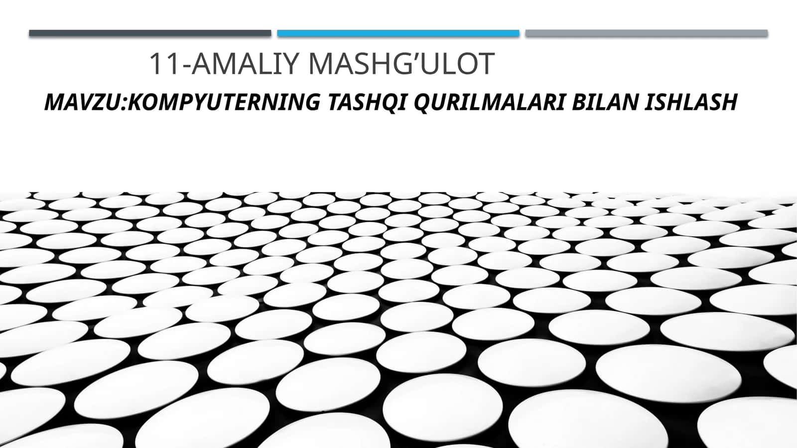 kompyuterning tashqiqurilmalari bilan ishlash