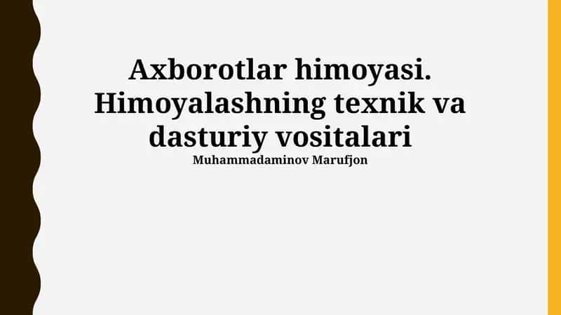 Antivirus dasturlari va ularning turlari