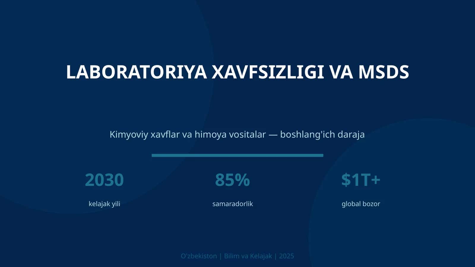 LABORATORIYA XAVFSIZLIGI VA MSDS