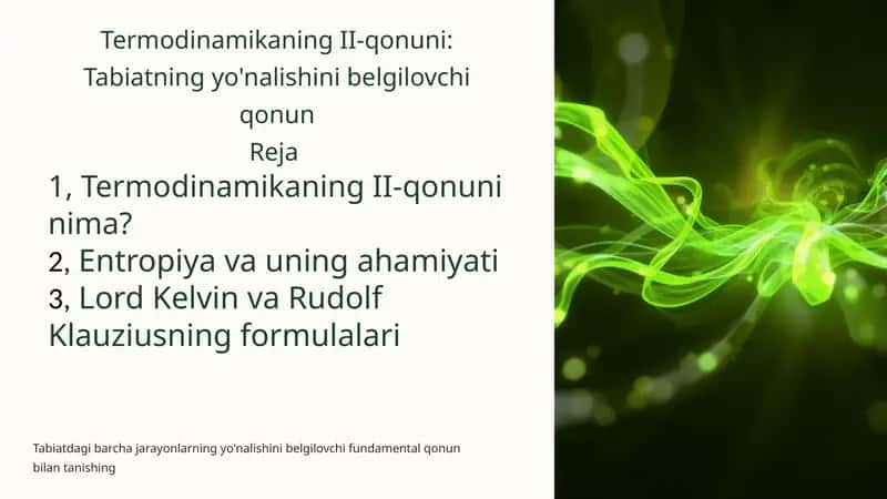Termodinamikaning II-qonuni