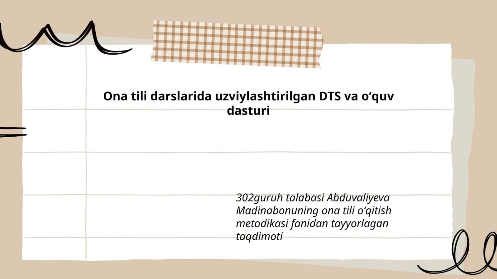 Ona tili oʻqitish metodikasi