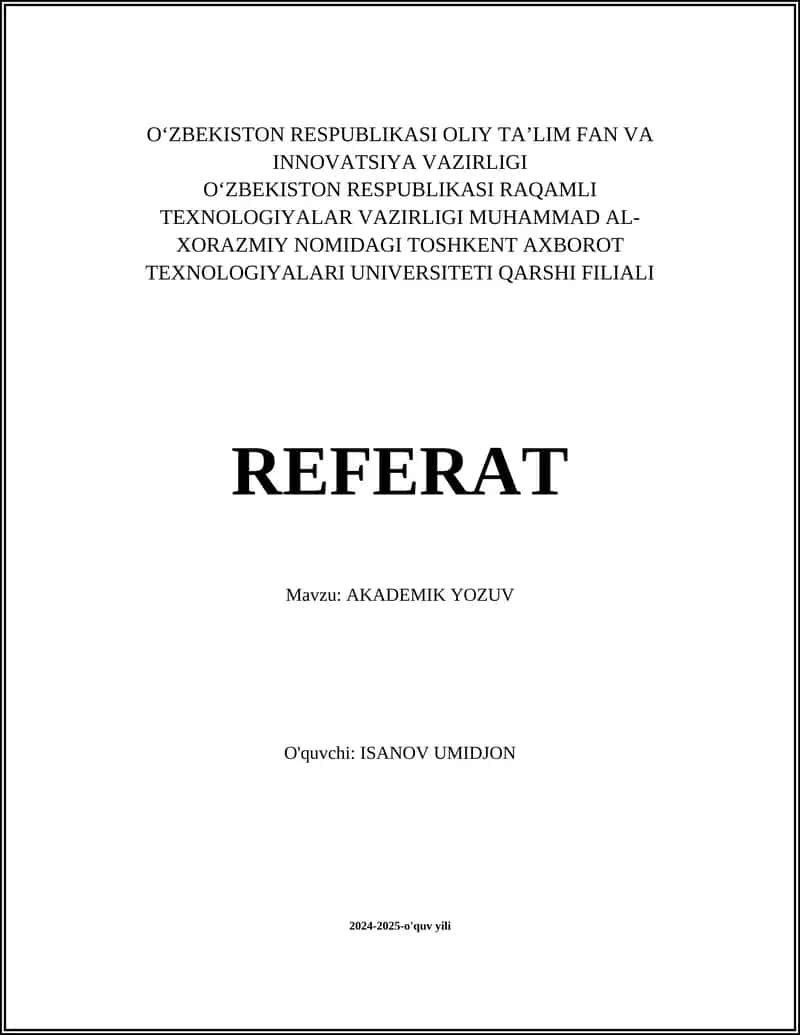 AKADEMIK YOZUV