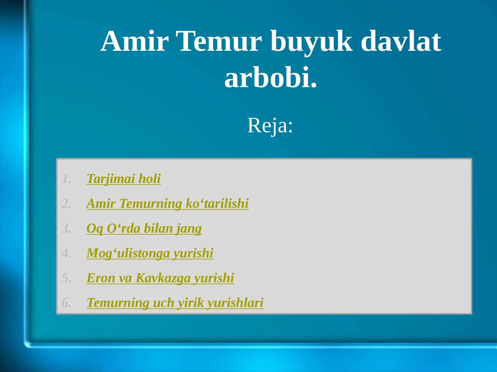Amir Temurbuyuk davlat arbobi