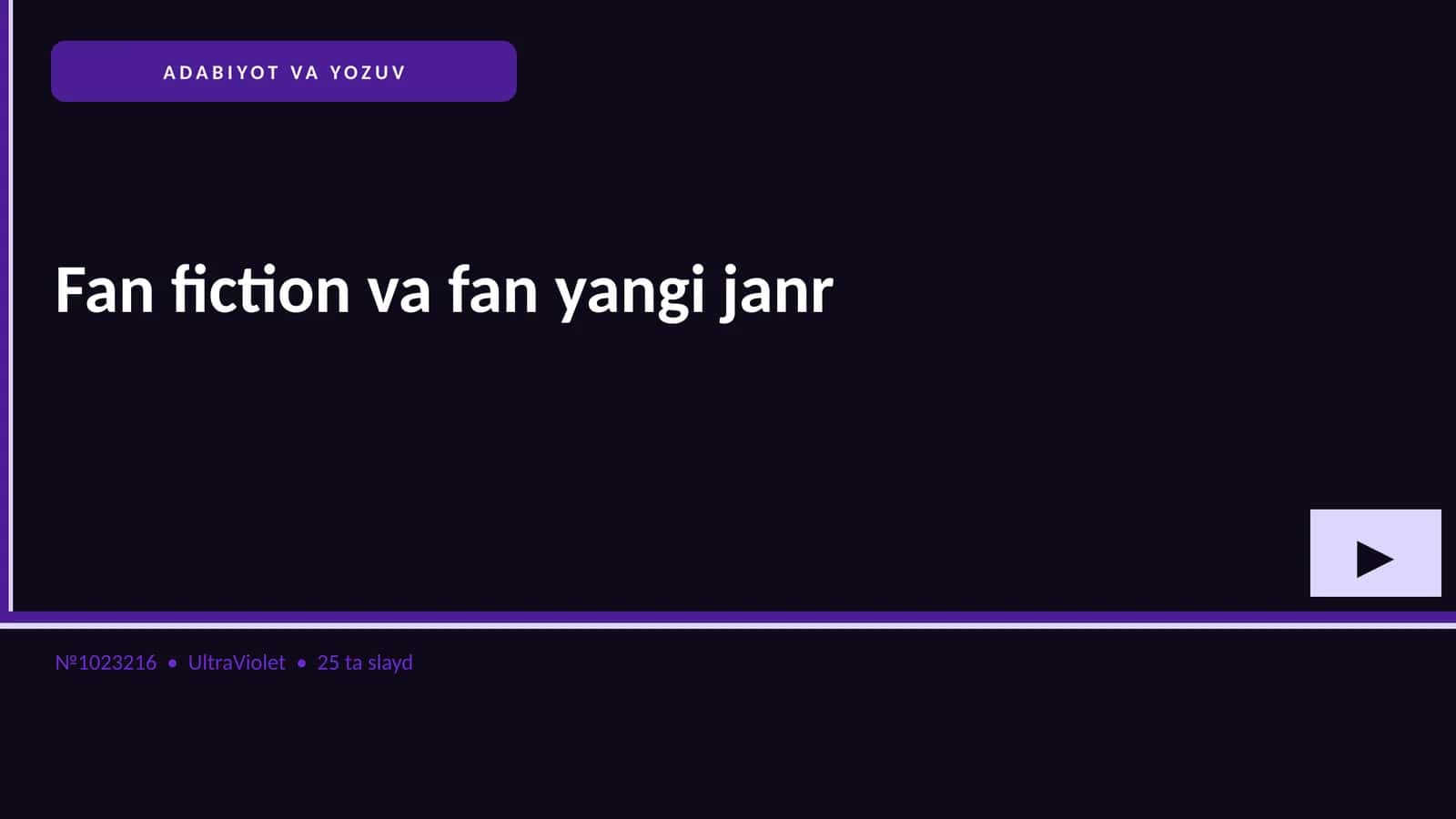 Fan fiction va fan yangi janr