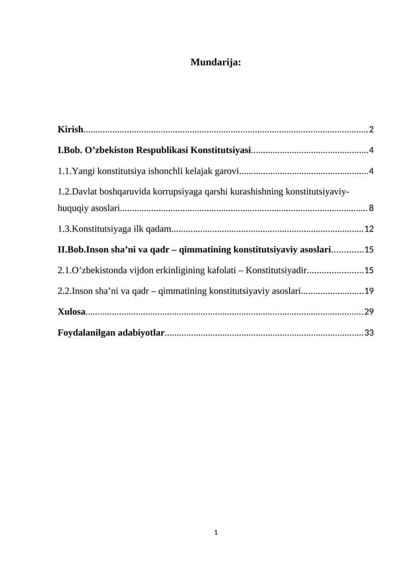 Davlat boshqaruvida Korrupsiyaga qarshi kurashishning huquqiy asoslari