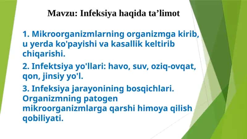 Infeksiya haqida