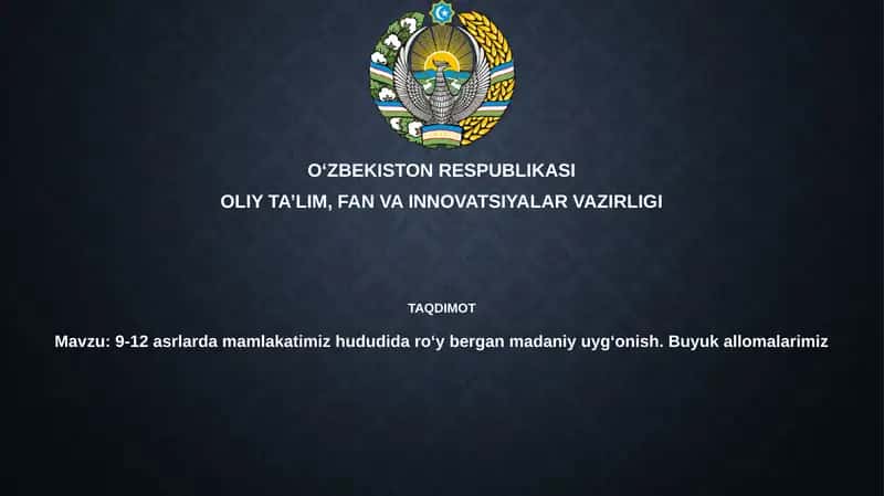 9-12-asrlarda madaniy yuksalish